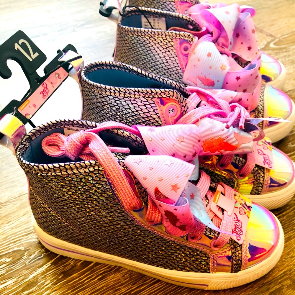 NEW JoJo Siwa Cute Pink & Snakeskin Sneakers